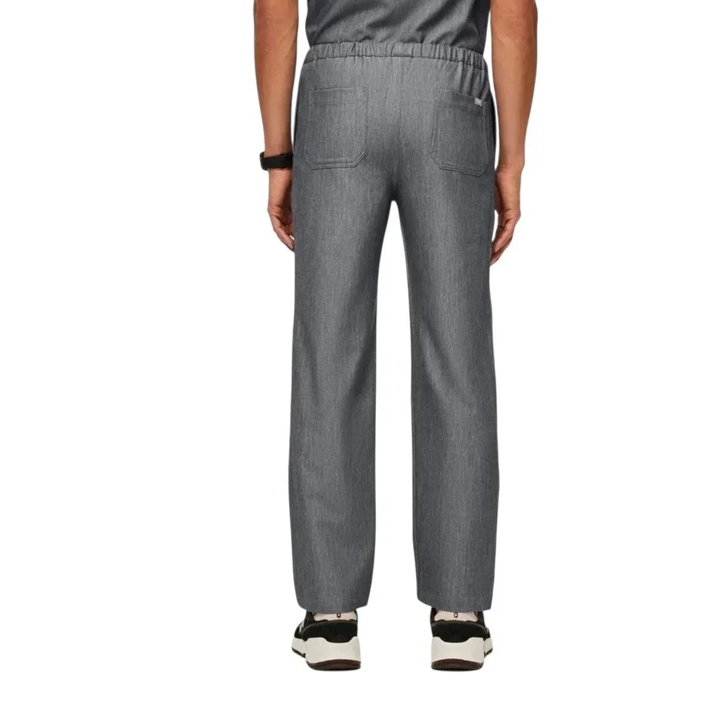 FIGS Technical Pisco Scrub Pants Men M Drawcord Stretch Waist Drawstring Gray